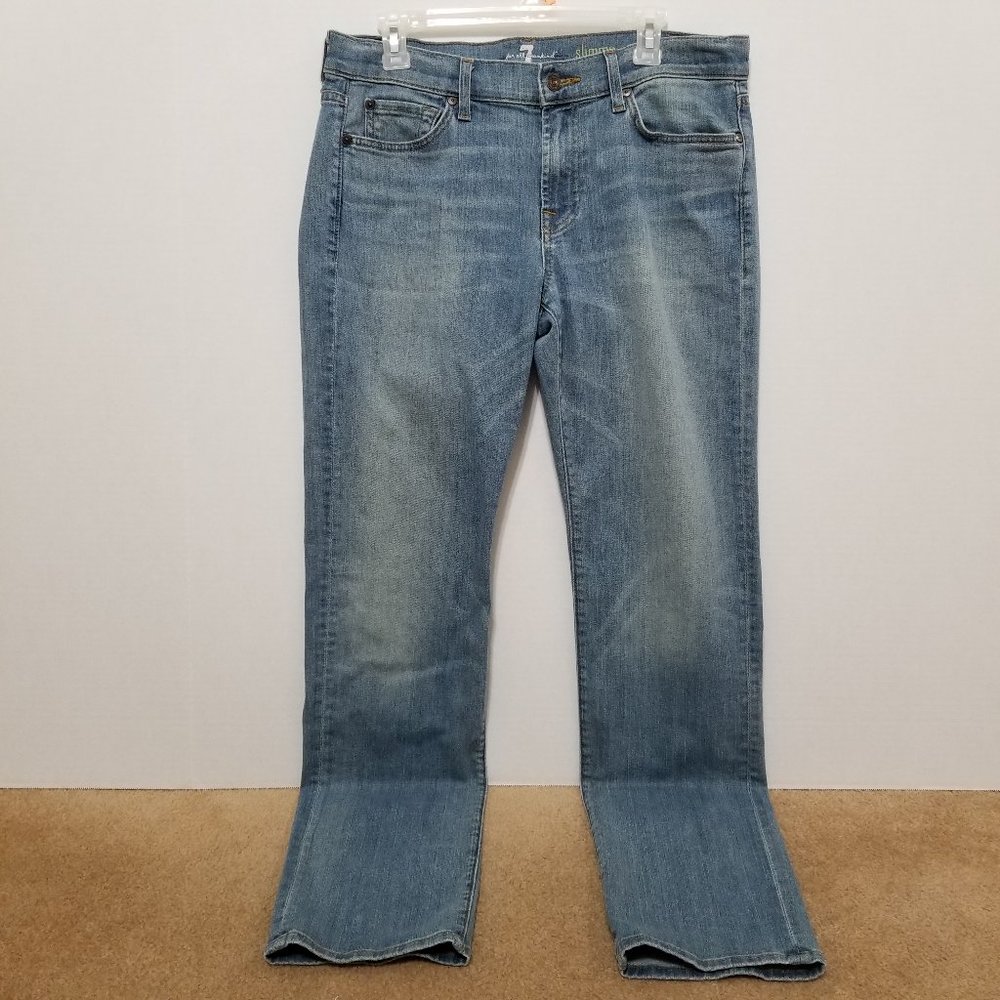 7FAM jeans 34 Slimmy whiskered denim stretch slim ATN511403A 041148